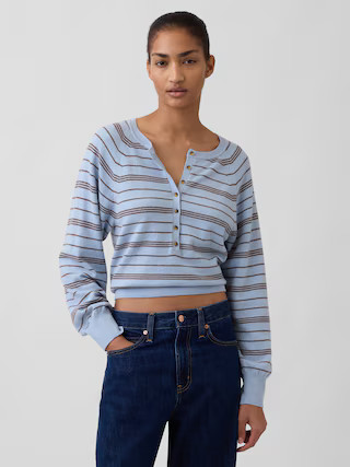 CashSoft Henley Sweater | Gap (US)