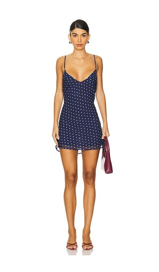 Jordan Slip Dress in Navy & White | Revolve Clothing (Global)