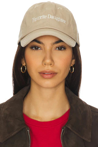 Favorite Daughter Classic Logo Baseball Hat in Taupe from Revolve.com | Revolve Clothing (Global)