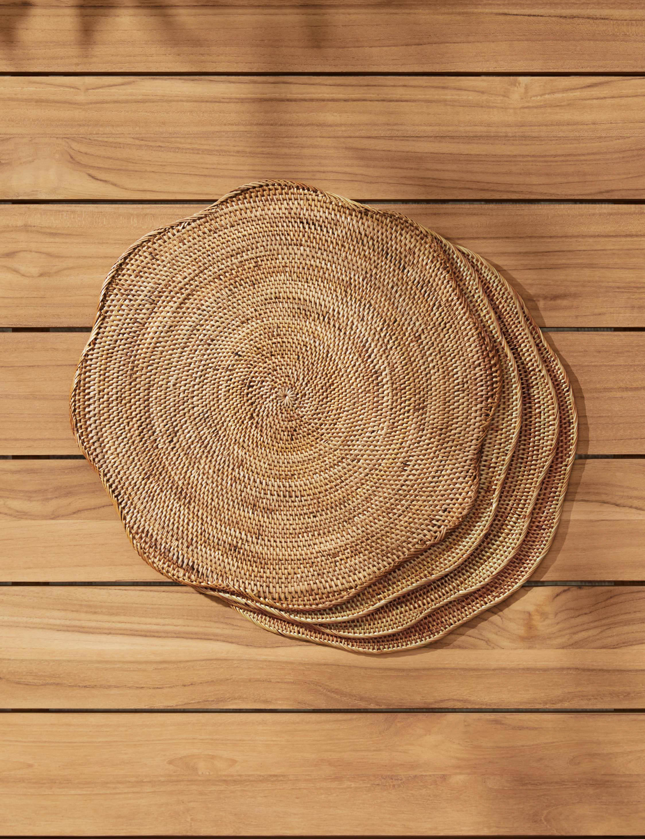 Tyna Rattan Placemats (Set of 4) | Lulu and Georgia 