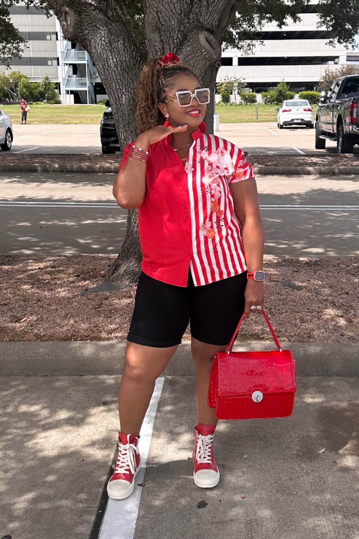 Casual look for a simple lady. Demure look with my Rick Owens red  hightop shoes! I have an amazon brand added to give you a similar look

#LTKShoeCrush #LTKStyleTip #LTKBeauty