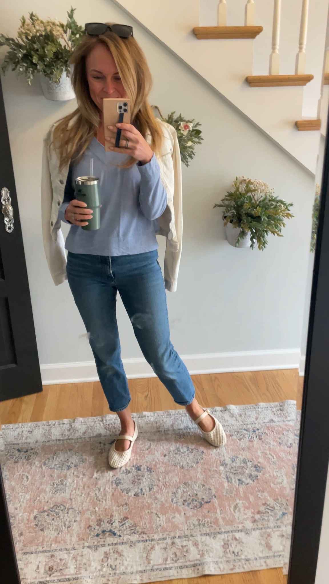 Soccer mom Saturday ❤️ light sweater, denim jacket, and a great pair of flats 🙌🏼

#LTKShoeCrush #LTKSeasonal #LTKStyleTip