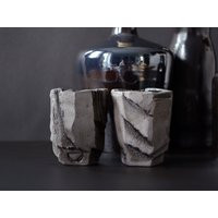 Ceramic Shot Glasses Set, Sake Cup, Whiskey Set, Rum Glasses, Modern Kurinuki Handmade Barware | Etsy (US)