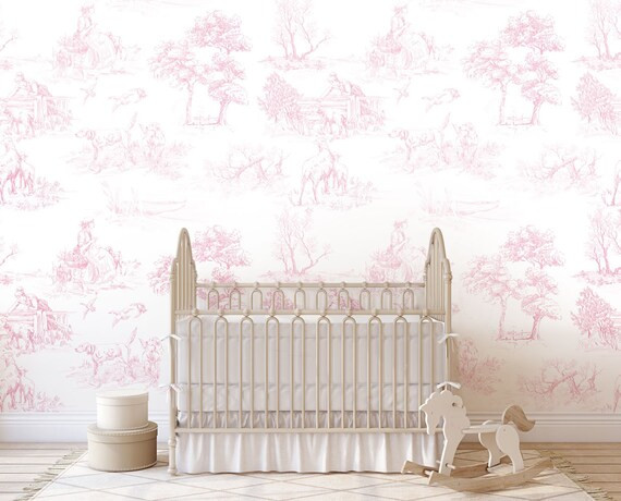 French toiles light pink removable The Shepherdess toile | Etsy | Etsy (US)