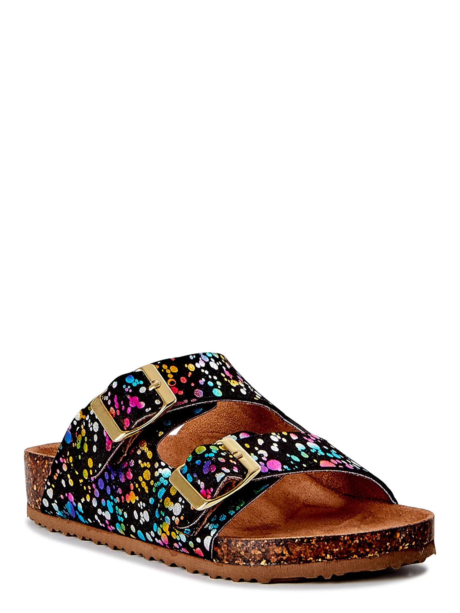 Wonder Nation Girls Two Buckle Sandal, Sizes 12-6 - Walmart.com | Walmart (US)