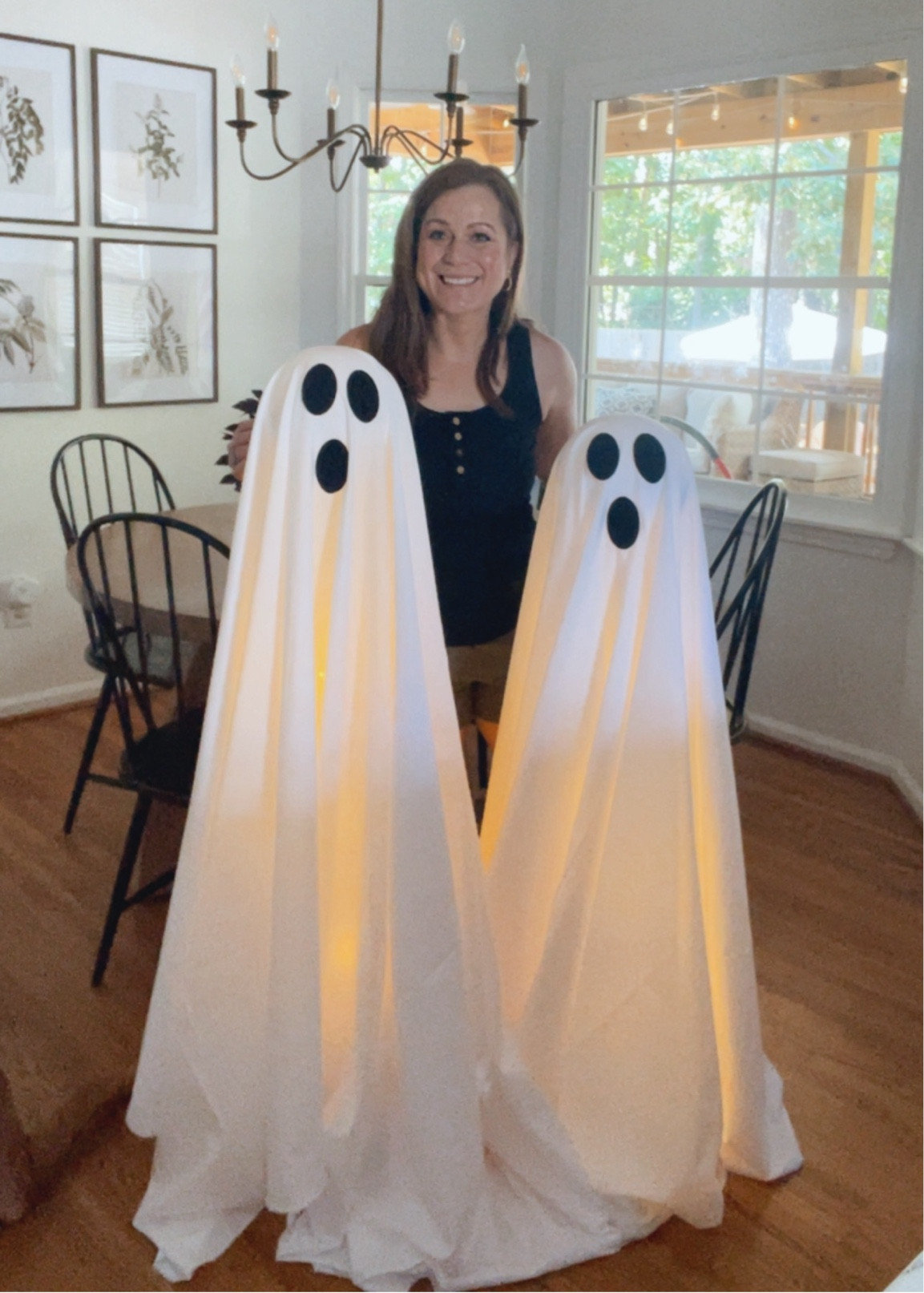 DIY large ghost kit, set of 2

Adjustable height 
Includes everything you need including lights, remote with 8 light functions and timer.

Easy to disassemble for compact storage 

#LTKHome #LTKSeasonal #LTKFindsUnder50
