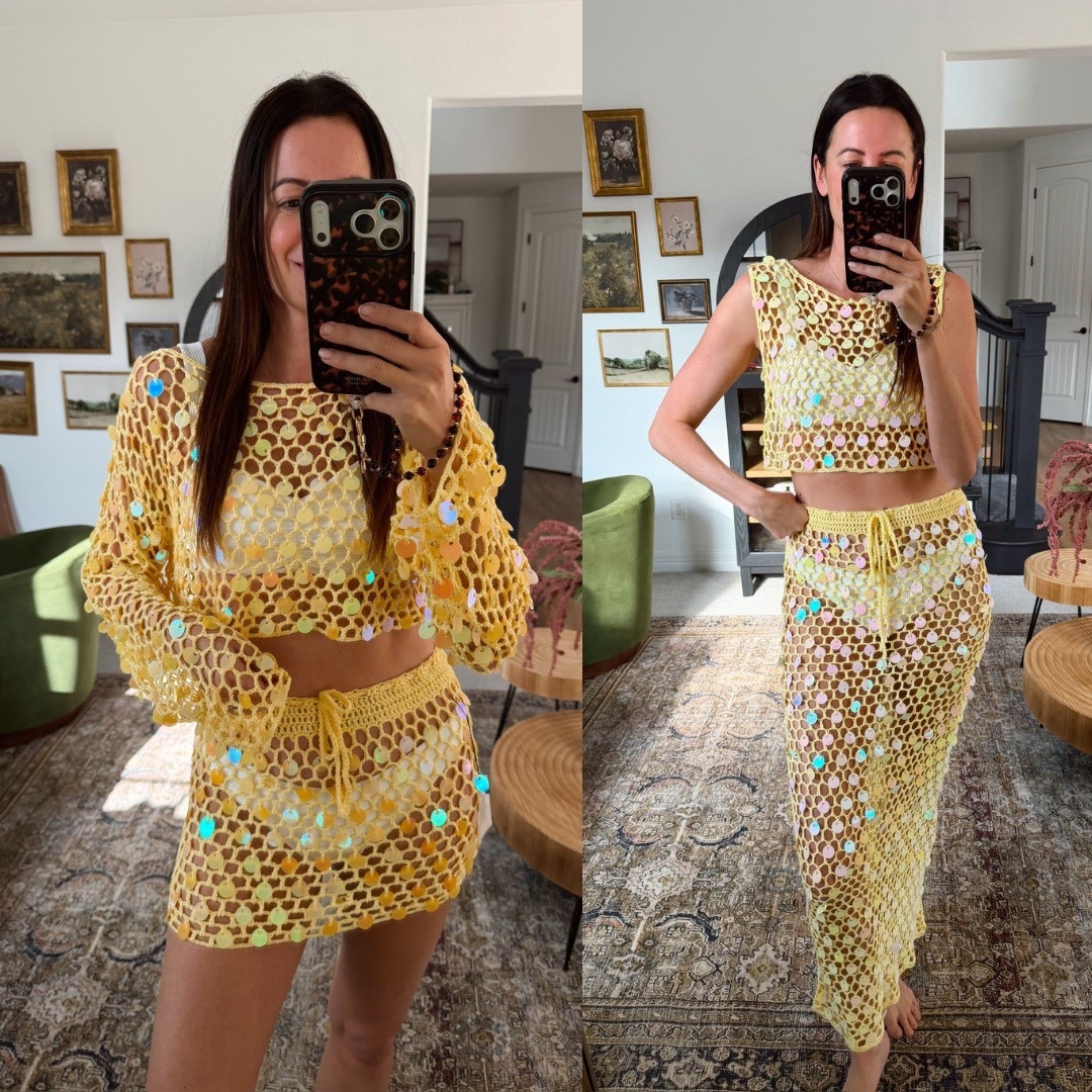 Cutest yellow swim cover up! Do you like the maxi skirt or the short skirt better? 

#LTKTall #LTKSwim #LTKootd