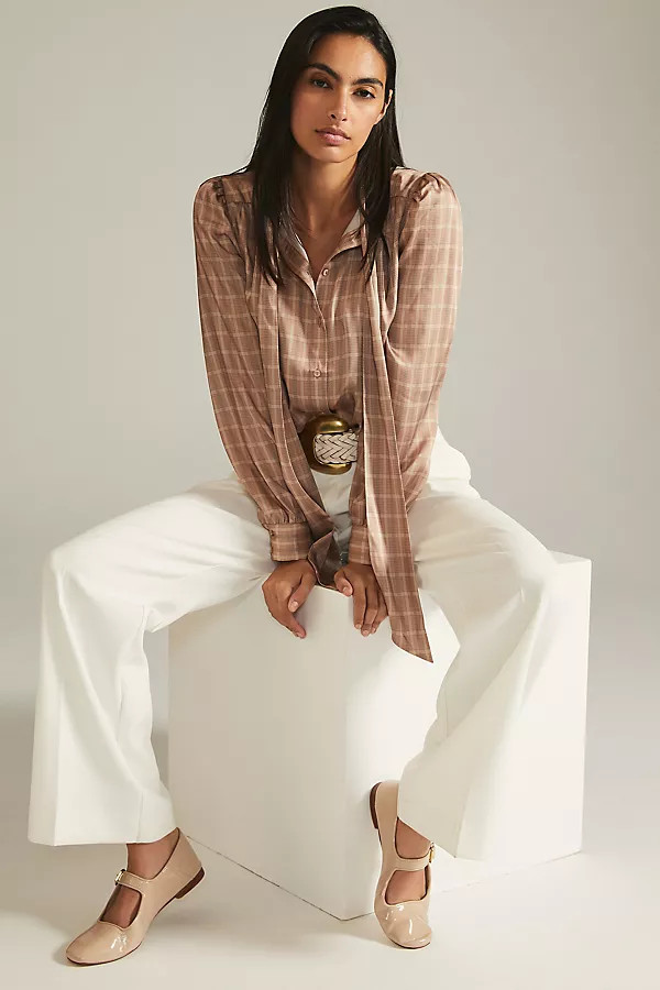 Mare Mare x Anthropologie Plaid Blouse By Mare Mare in Assorted Size S | Anthropologie (US)