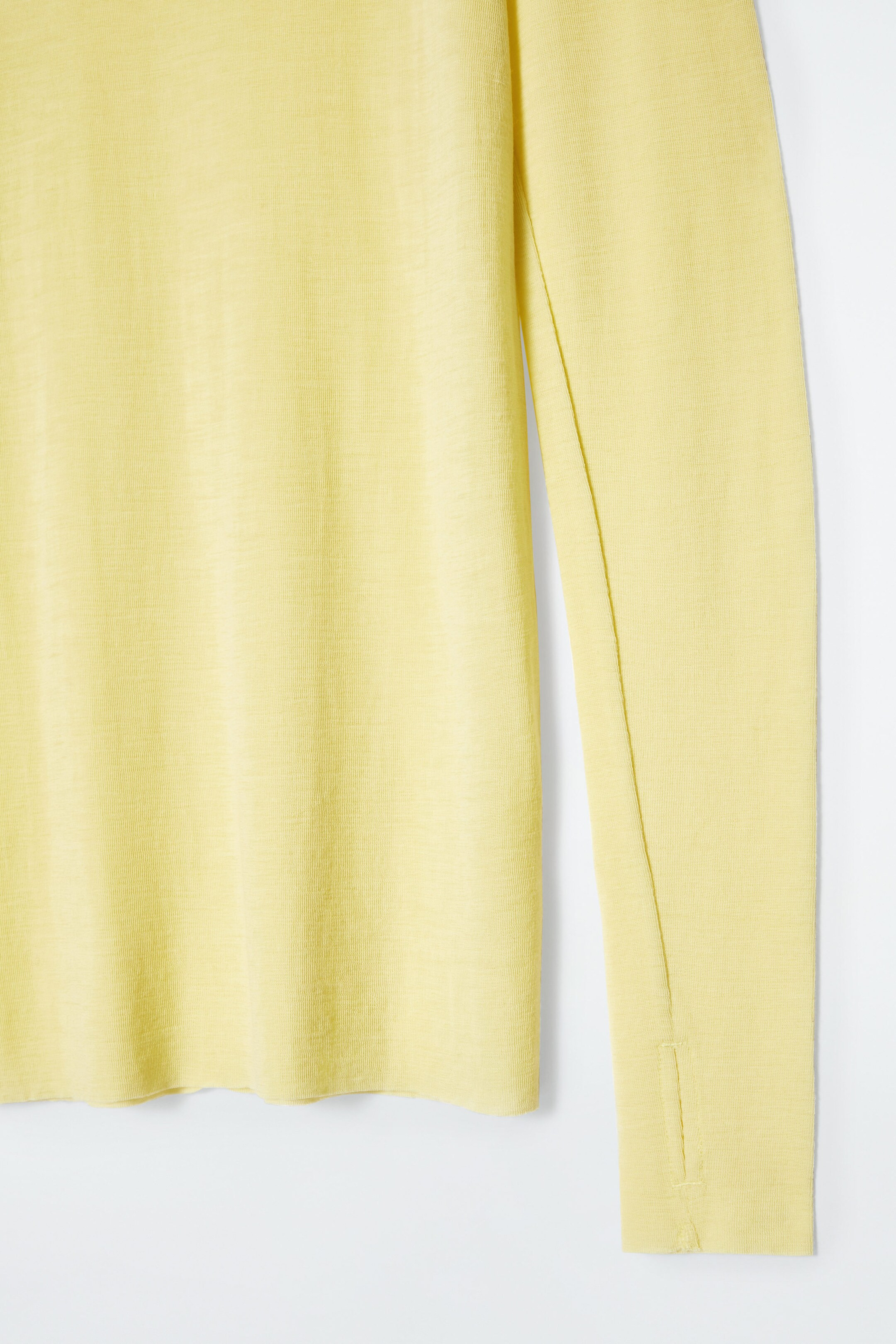 CREW-NECK MERINO WOOL TOP - LIGHT YELLOW | COS GB | COS UK