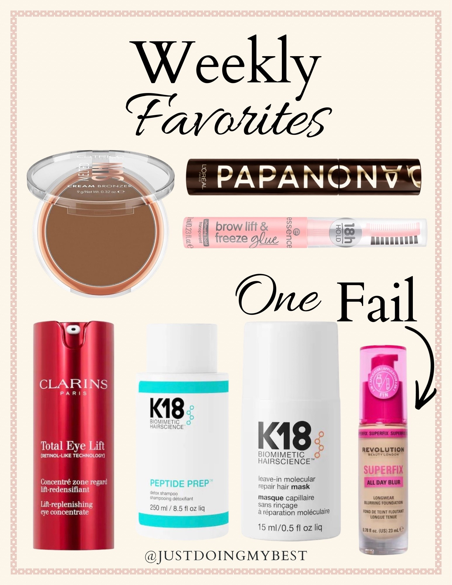 Second week of Sept.  favorites and one fail.  This foundation didn’t work at all.  Even over a primer and using a brush.

#LTKOver40 #LTKBeauty