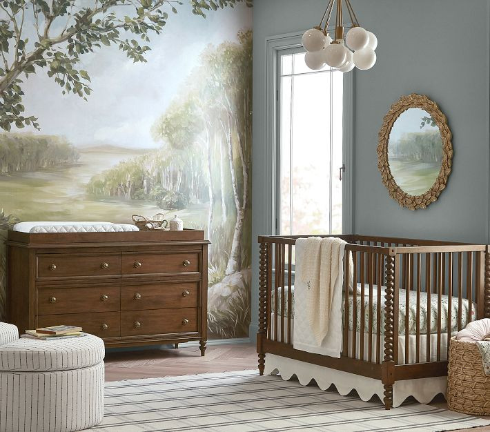 Chris Loves Julia Turned Wood Convertible Crib | Pottery Barn Kids