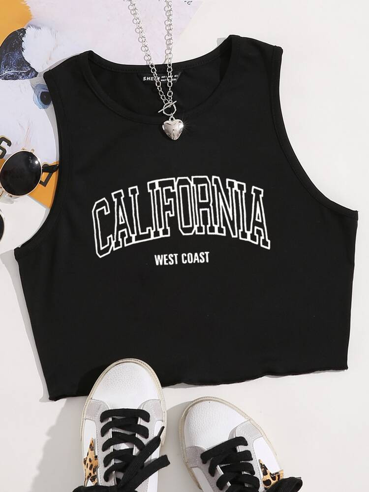 SHEIN EZwear Letter Graphic Crop Tank Top
       
              
              CA$7.49        
  ... | SHEIN