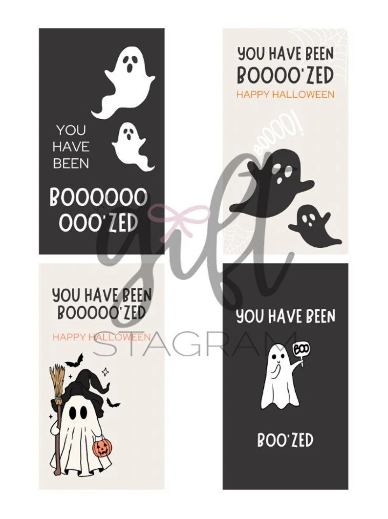 You Have Been Boo'zed Gift Tag Bundle | DIGITAL DOWNLOAD |  Halloween Gift Tags | Boo Gift Ideas ... | Etsy (Global)