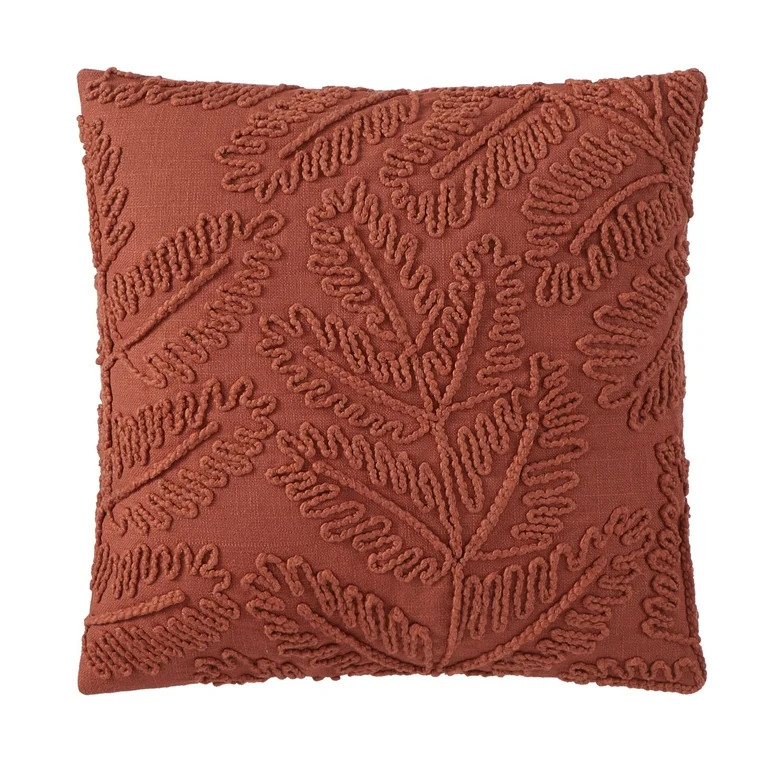 Mainstays Red Canyon Fern Pillow, 18"x18" | Walmart (US)