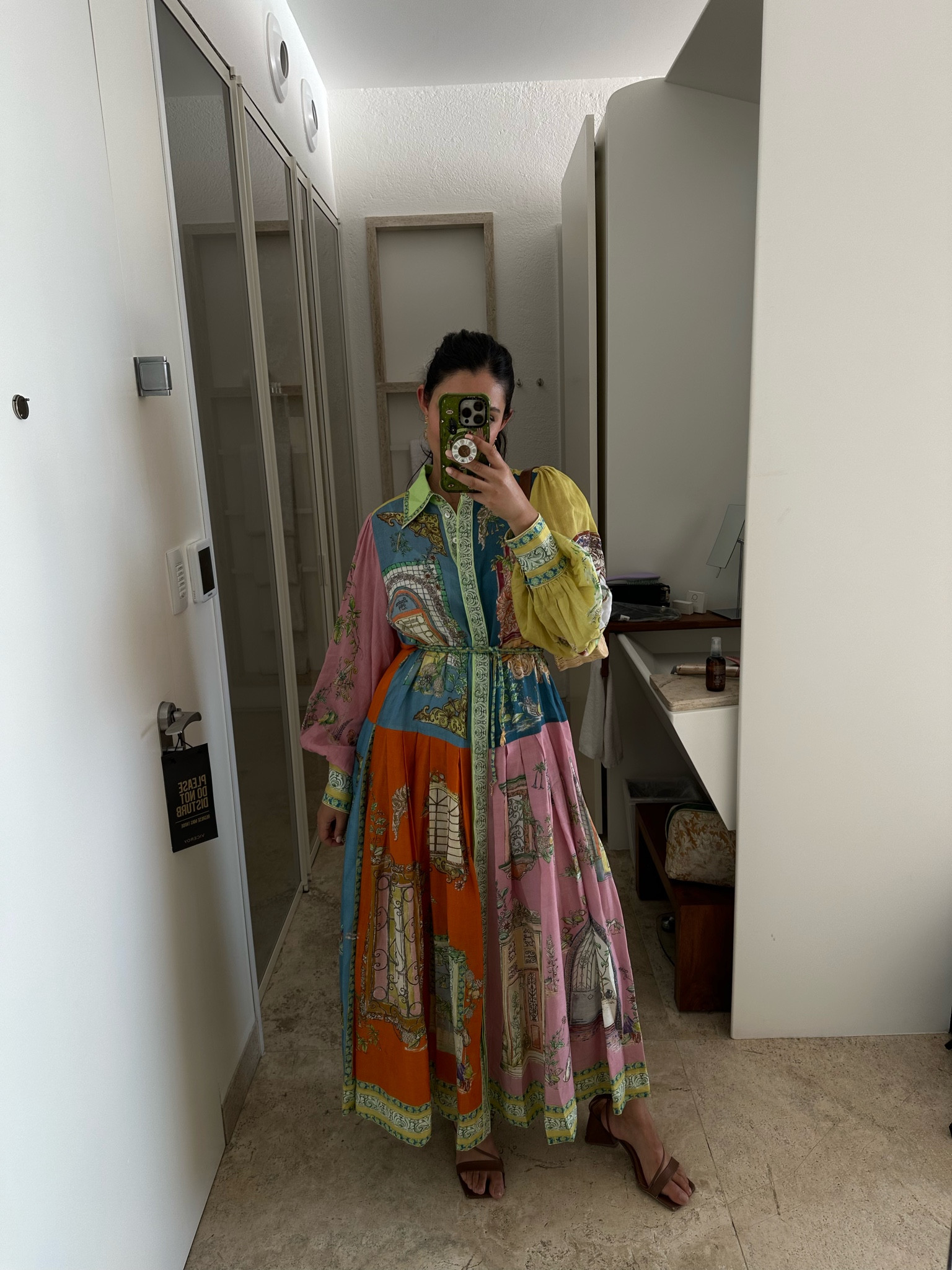 Wearing a colourful Alemais printed shirt dress - this style isn’t available yet but I’ve linked lots of similar favourites! 