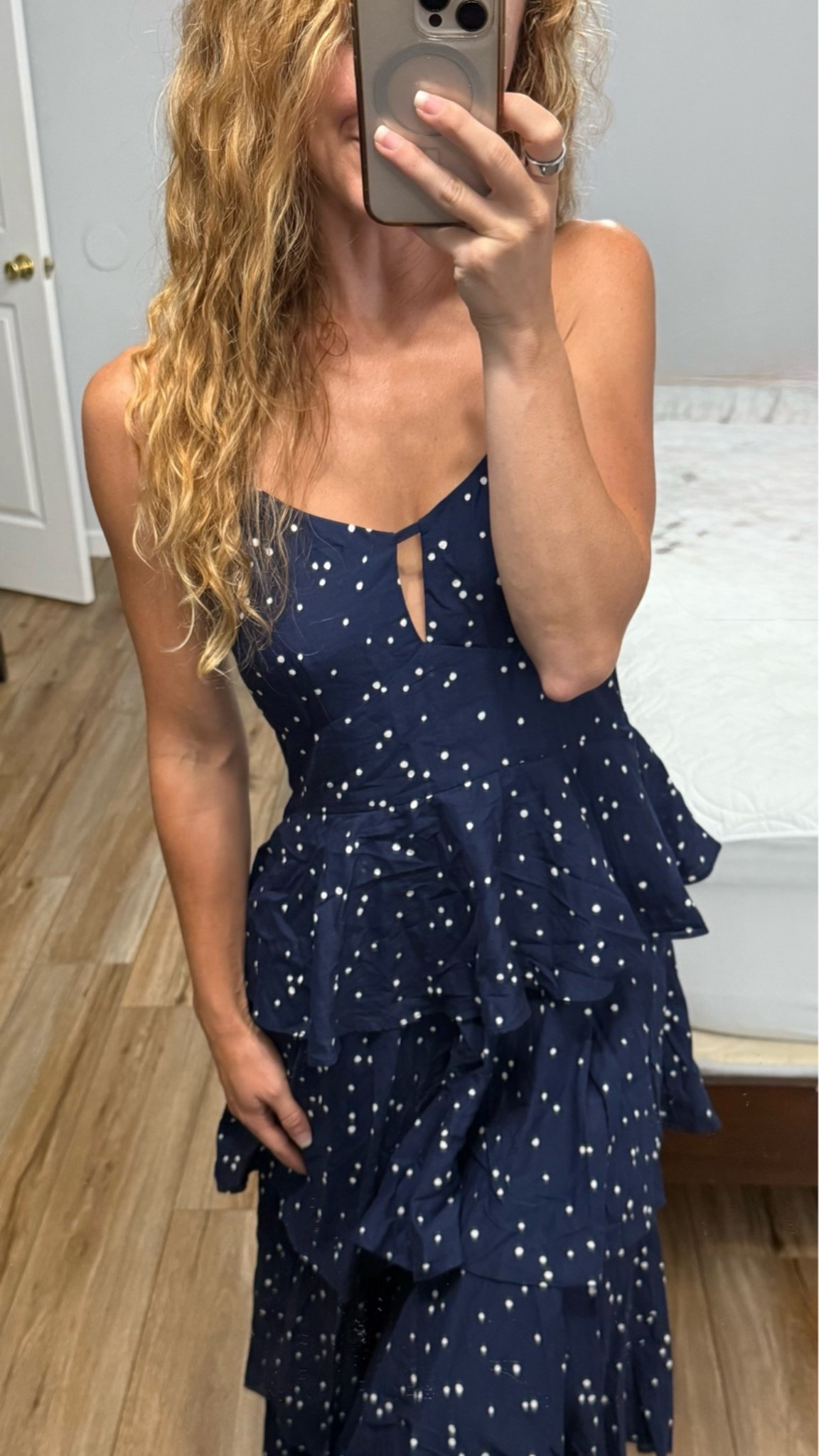 Fun navy ruffle maxi!

#LTKootd #LTKPetite #LTKSaleAlert