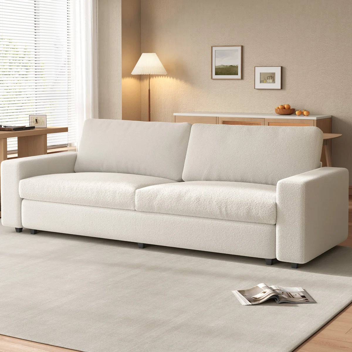 85" Modern Oversized Sofa, Loveseat Sofa,2 Seater Sofa With 2 Pillows | Wayfair North America