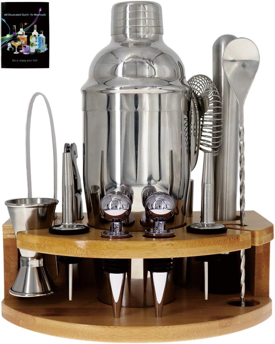 Cocktail Shaker Mixology Bartender Kit, 25oz Stainless Steel Bar Set With Bar Accessories Martini... | Amazon (US)