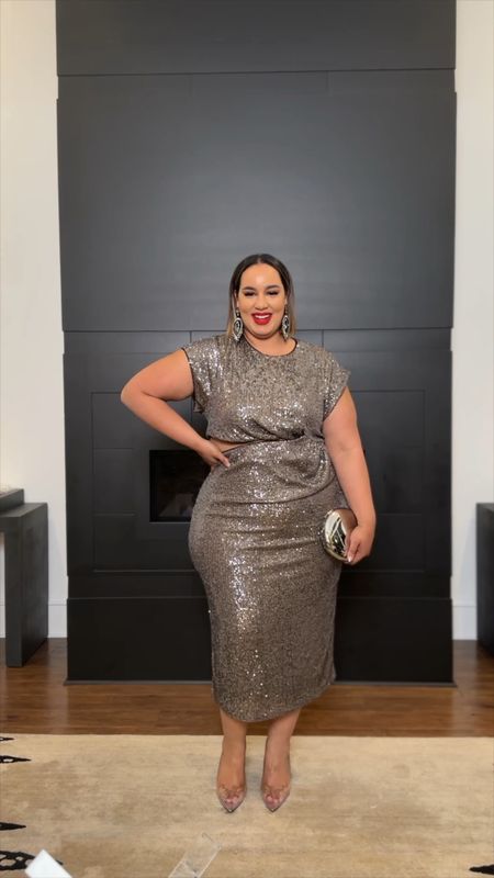 This amazon sequin dress is such a showstopper! Wearing s size 2X and you can size down for a more fitted look

#LTKfindsunder100 #LTKplussize #LTKHoliday