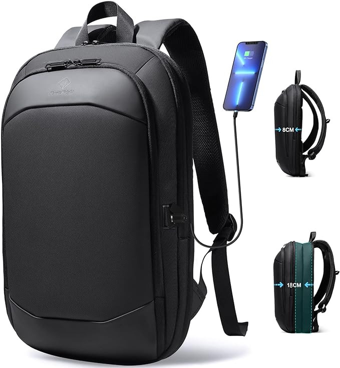 Business Backpack for Men 17 Inch,Slim & Expandable Waterproof Travel Laptop Backpack with USB Ch... | Amazon (US)