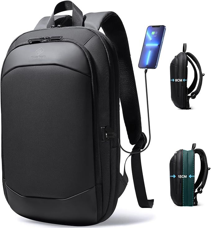 Business Backpack for Men 17 Inch,Slim & Expandable Waterproof Travel Laptop Backpack with USB Ch... | Amazon (US)