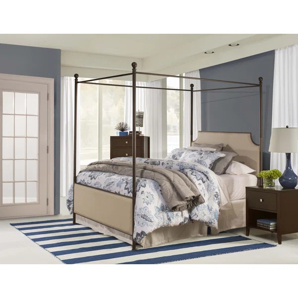 Nordland Upholstered Low Profile Canopy Bed | Wayfair North America