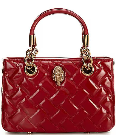 Kurt Geiger London Kensington Quilted Square Leather Satchel Bag - Red | Dillard's