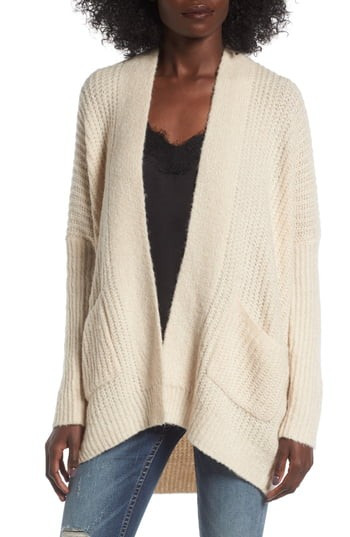 Women's Dreamers By Debut Rib Knit Open Cardigan | Nordstrom