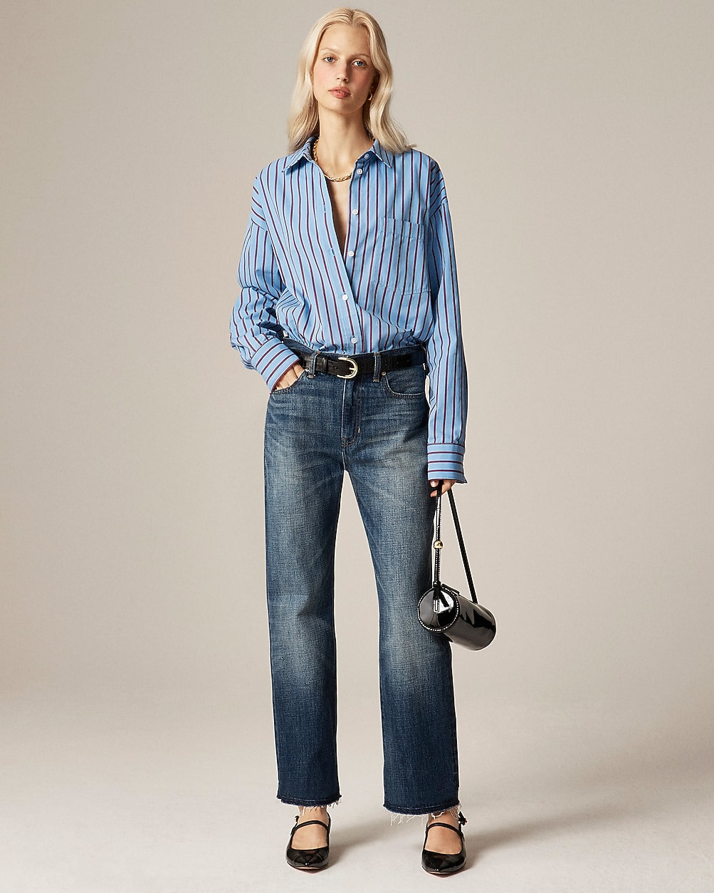 Petite nipped straight jean | J. Crew US