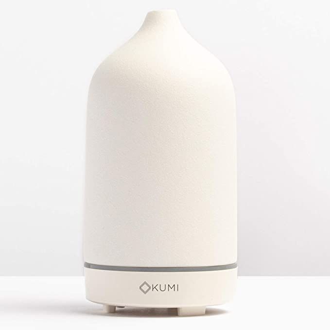 Kumi Stone Diffuser, White Ceramic Cover, Ultrasonic Technology for Aromatherapy and Diffusing Es... | Amazon (US)