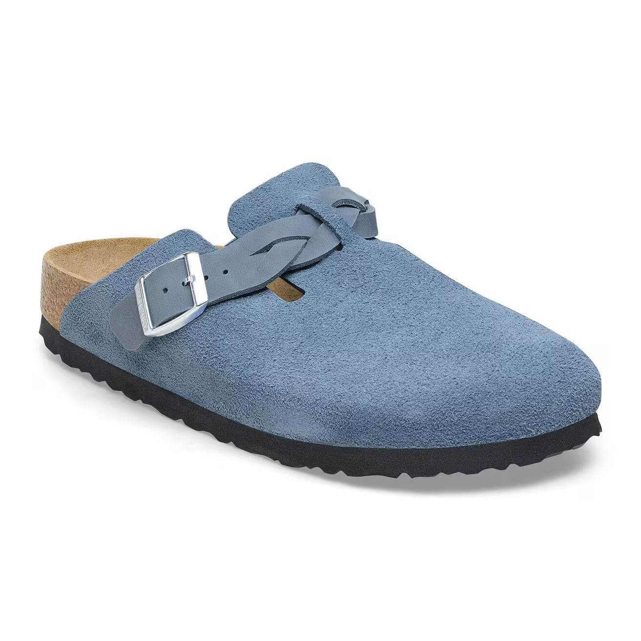 Birkenstock Unisex Boston Braided Suede Leather Elemental Blue | Zulily