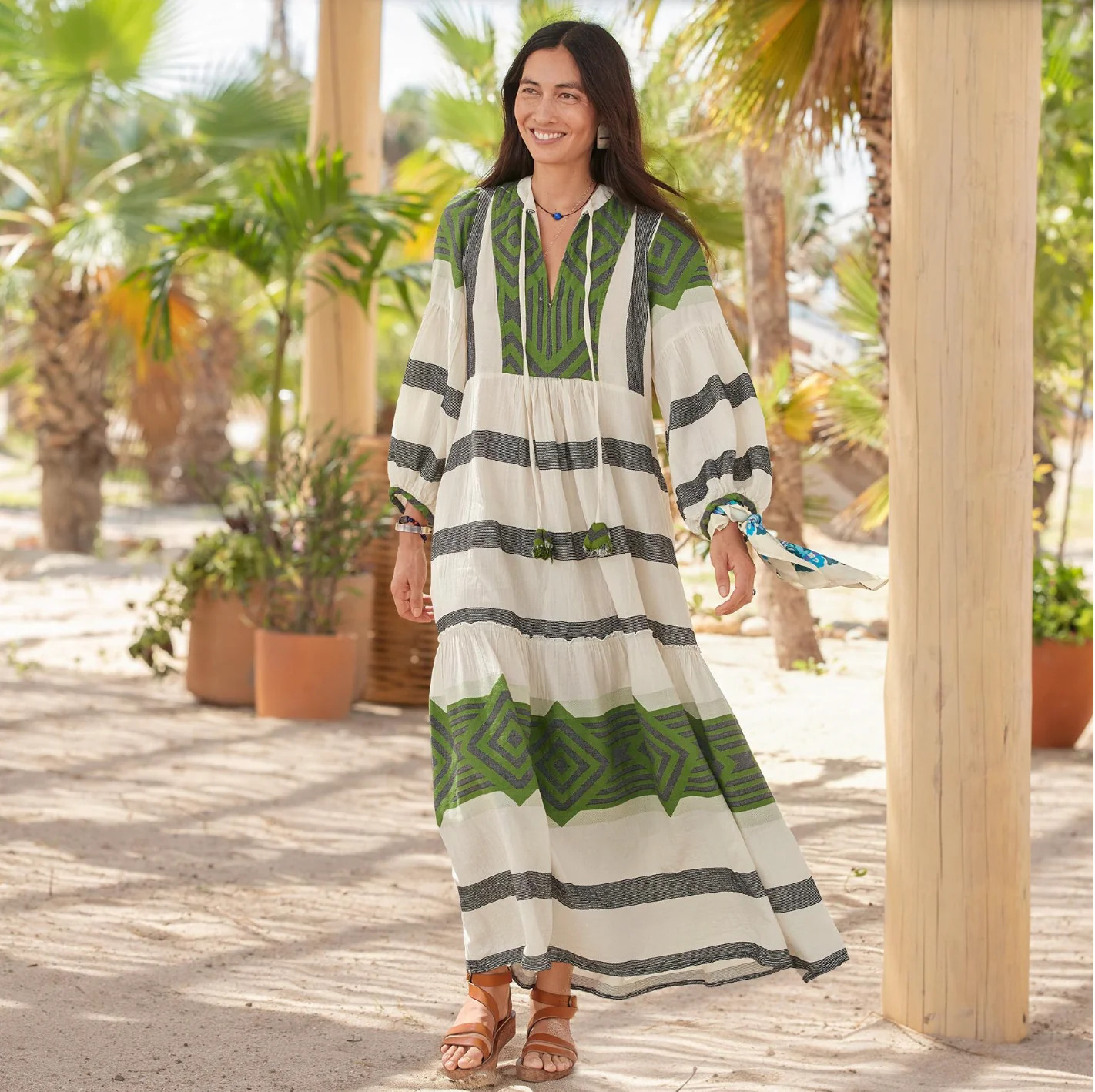 Nisyros Maxi Dress S23P6044 | Querida Costa