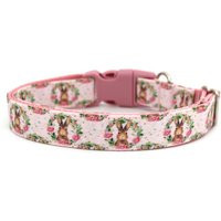 Bunny Dog Collar 1"" Pink Easter Spring | Etsy (US)