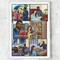 Custom Comic Book Strip | Personalised Valentine's Present For Love Story Anniversary Gift Unique Drawing Art | Etsy (US)