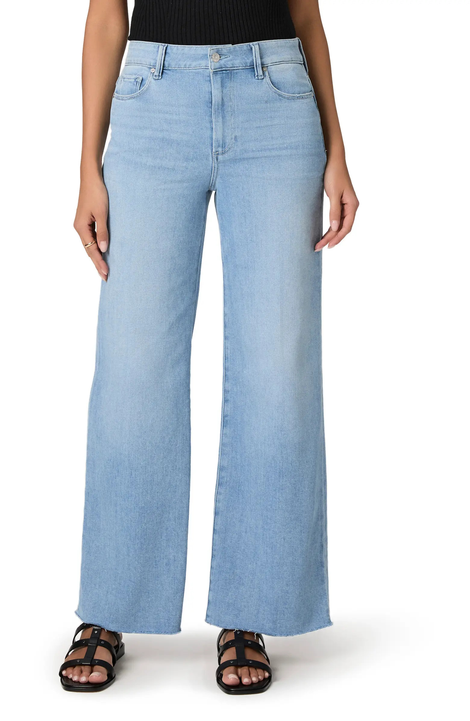 Anessa Raw Hem High Waist Wide Leg Jeans | Nordstrom