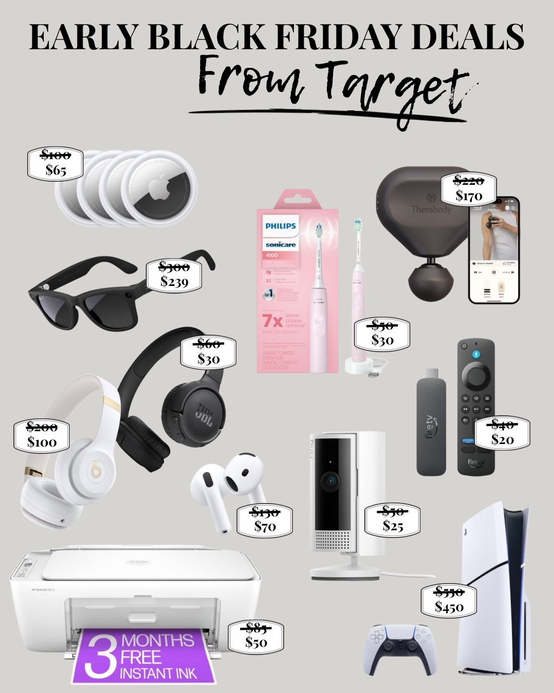Targets Early Black Friday deals are NEXT LEVEL 🎯 best part? They’ll price match anything you buy from now til December 24th if the price drops lower 🙌🏻

#targetfinds #electronics #targetdeals #giftideas 

#LTKGiftGuide #LTKSaleAlert #LTKCyberWeek