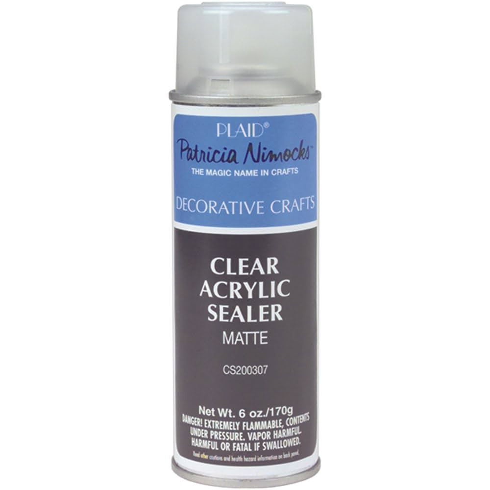 Plaid Craft Clear Acrylic Sealer Aerosol Spray (6-Ounce), CS200307 Matte | Amazon (US)