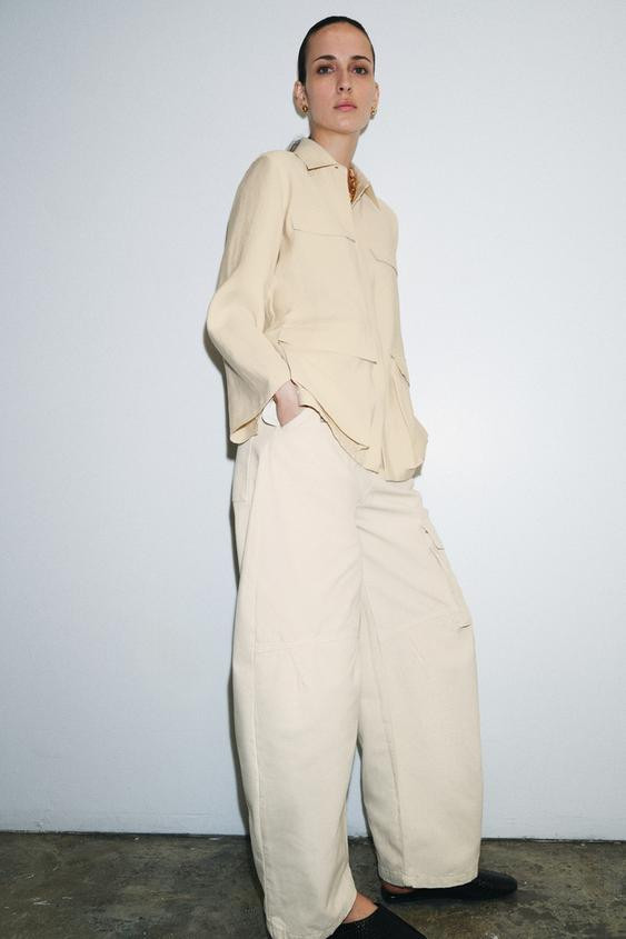 ZW COLLECTION FLOWING SHIRT WITH POCKETS | Zara UK