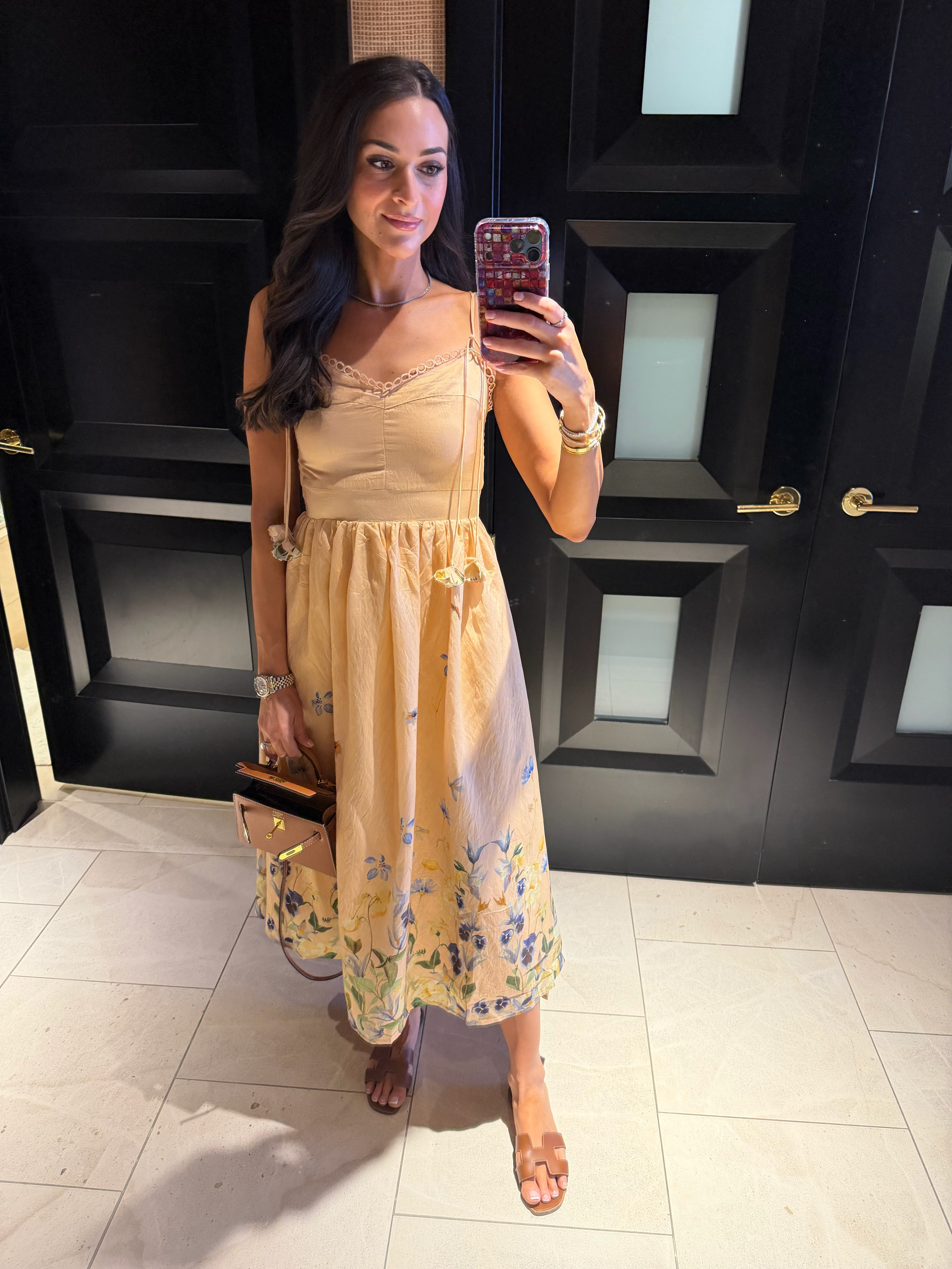 The prettiest summer dress. Perfect for a summer wedding guest dress, vacation dinners, or any elevated summer look. I haven’t found this exact En Saison dress available anymore, but I linked a few very similar Zimmerman-inspired options on my LTK. I’ll link the exact one as soon as it’s back in stock.

Paired with my Hermes Kelly bag and Oran sandals.

#summerdress #summerweddingguestdress #weddingguestdress #zimmermaninspired #ensaison #femininedress #ltkstyle #summerstyle #neutralstyle #vacationstyle #resortwear #classicstyle #elevatedstyle #hermesoran #hermeskelly #outfitinspo #mididress #summeroutfit #liketkit #ltkfashion
 

 #LTKSeasonal #LTKWedding