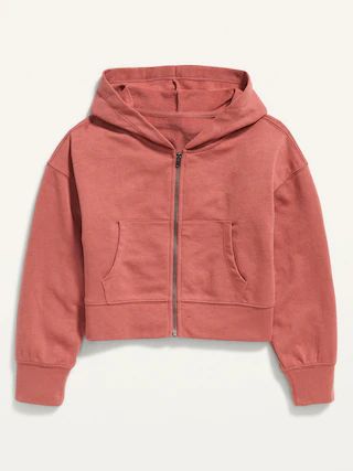 Vintage Zip-Front French Terry Hoodie for Girls | Old Navy (US)
