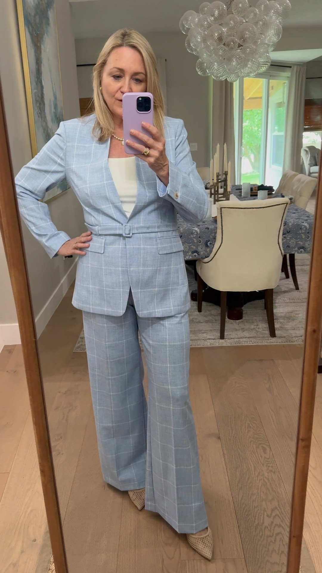 Love the color of this suit!  Blazer and wide leg pants, work outfit

#LTKWorkwear #LTKSaleAlert #LTKootd