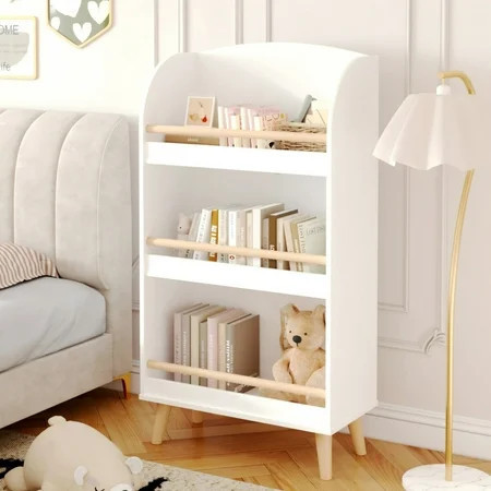 Jopath 3-Tier Bookcase,Kids Bookshelf &BToy Storage Cabinet Organizer,White | Walmart (US)