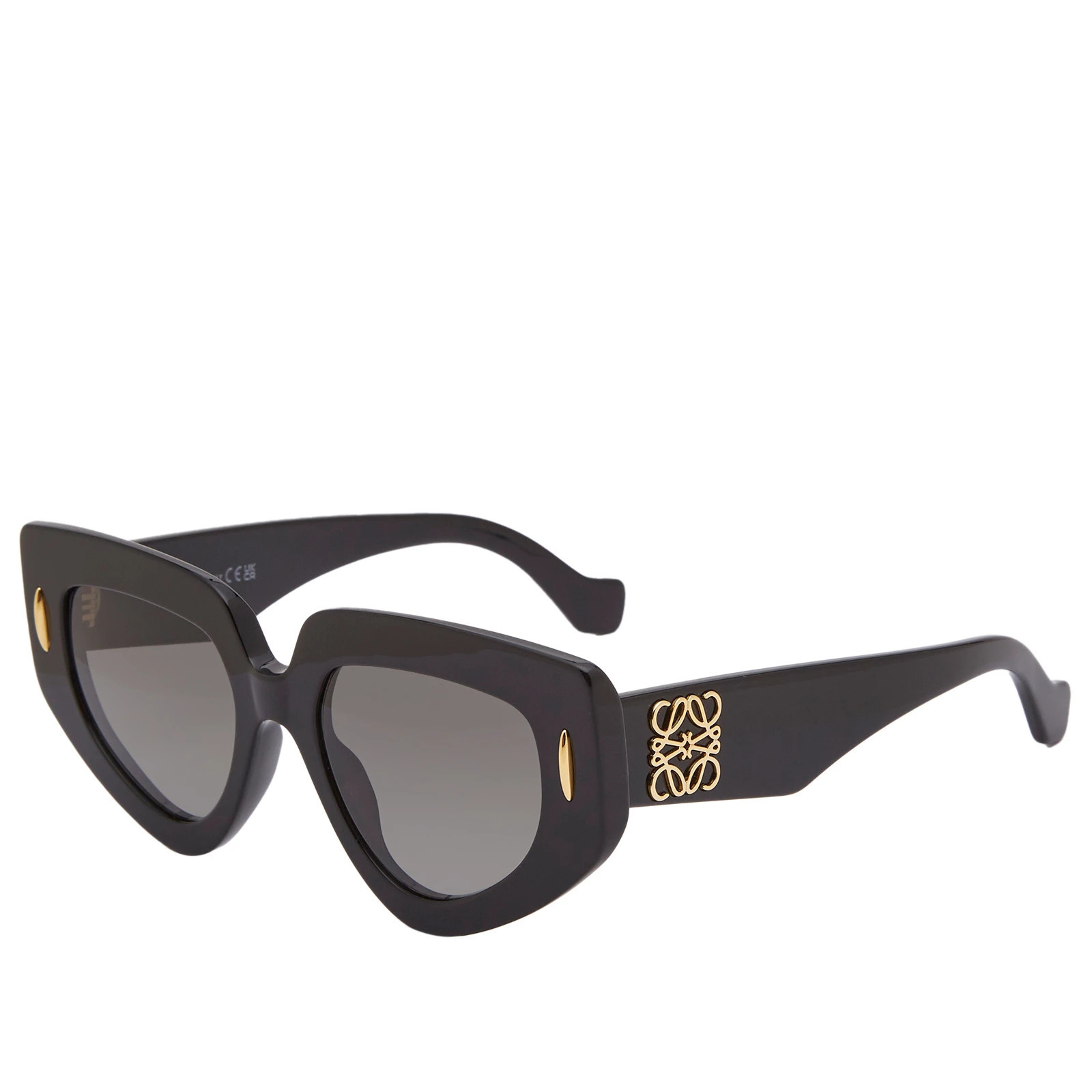 Loewe Eyewear Oversized Cat Eye Sunglasses in Black | END. Clothing