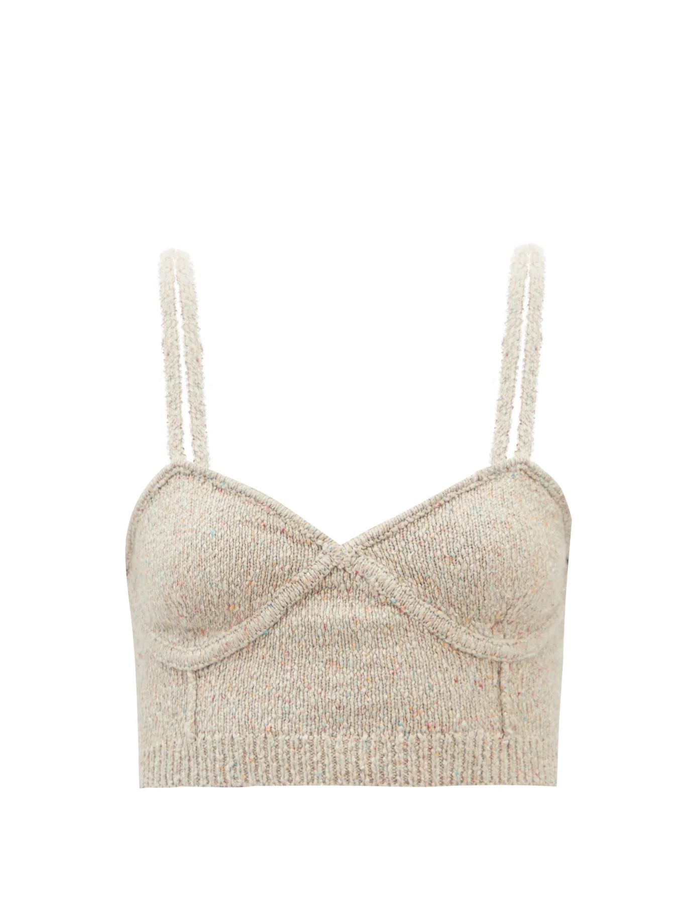 Knitted cotton-blend bralette | JoosTricot | Matches (US)