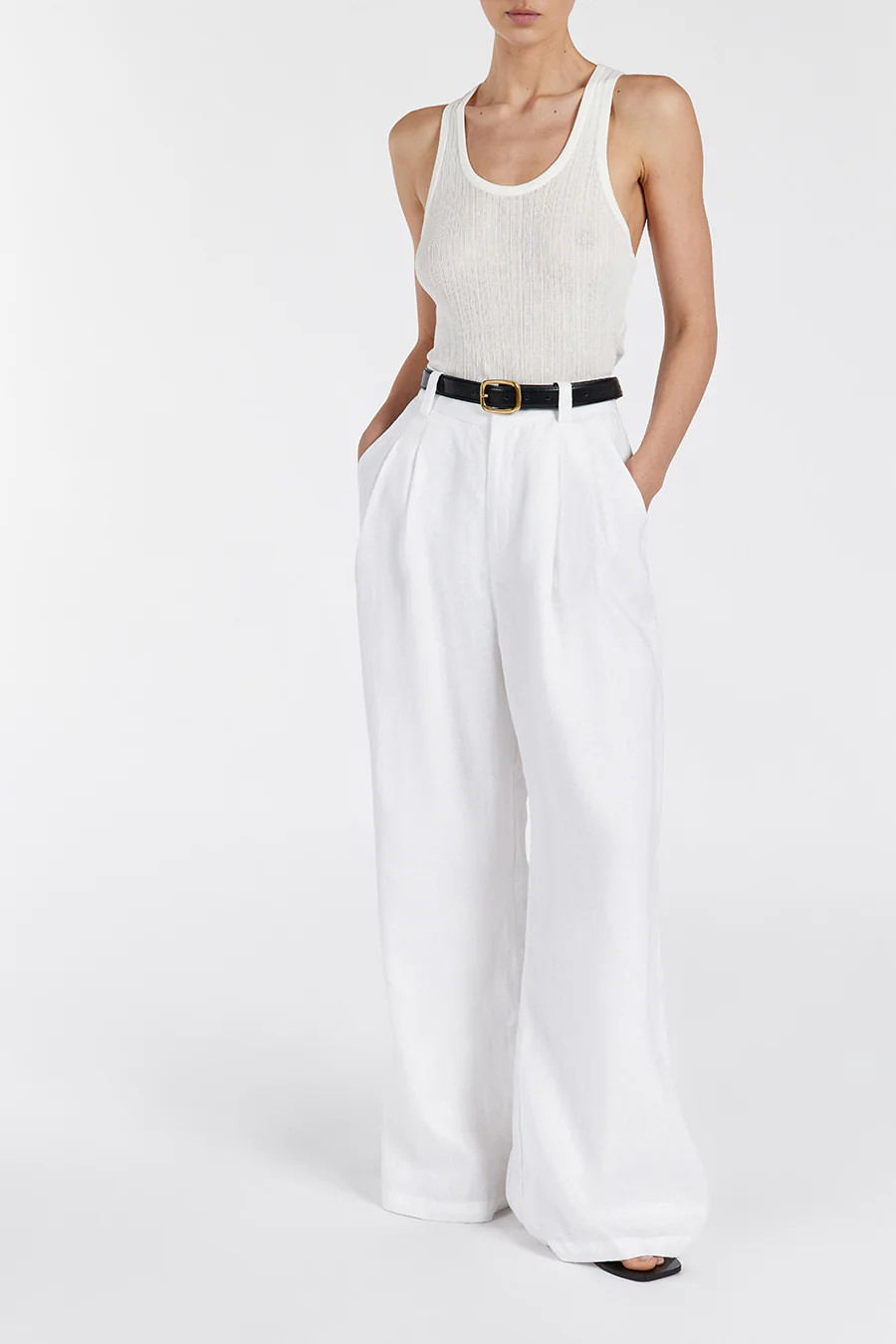 HOLDEN WHITE LINEN PANT | DISSH