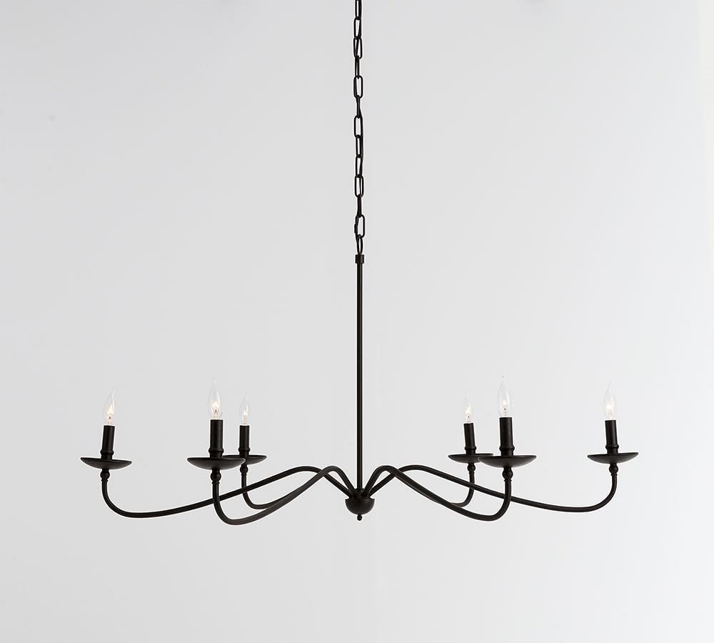 Lucca Iron Chandelier, Bronze, Large | Pottery Barn (US)