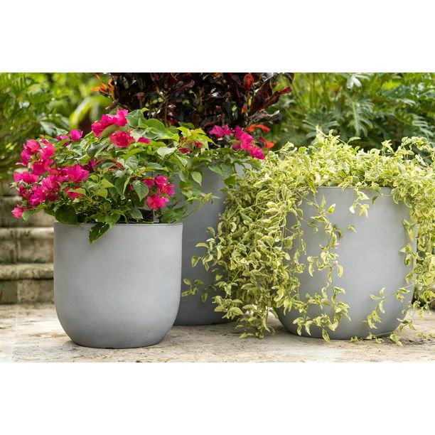 Better Homes & Gardens 14in Mosswood Resin Planter, Gray | Walmart (US)