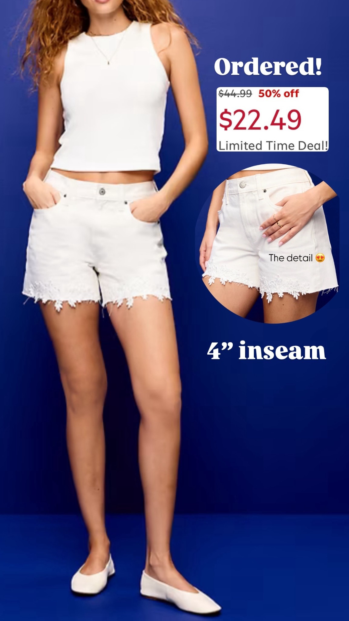 New white lace trim shorts on sale

#LTKSaleAlert #LTKSeasonal #LTKTall