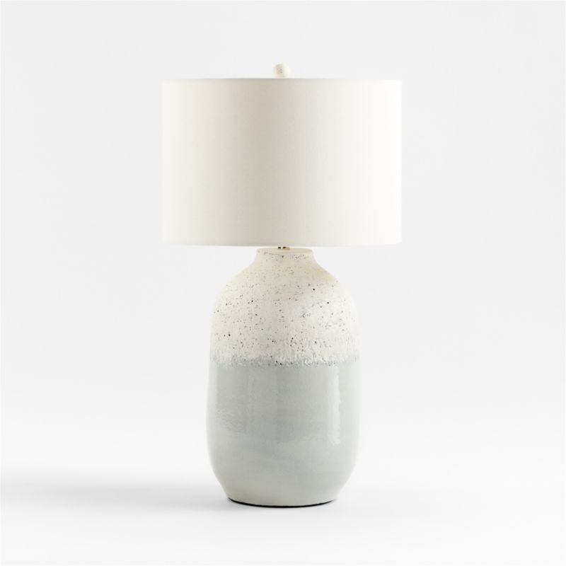 Quinn Large White Ceramic Table Lamp + Reviews | Crate & Barrel | Crate & Barrel