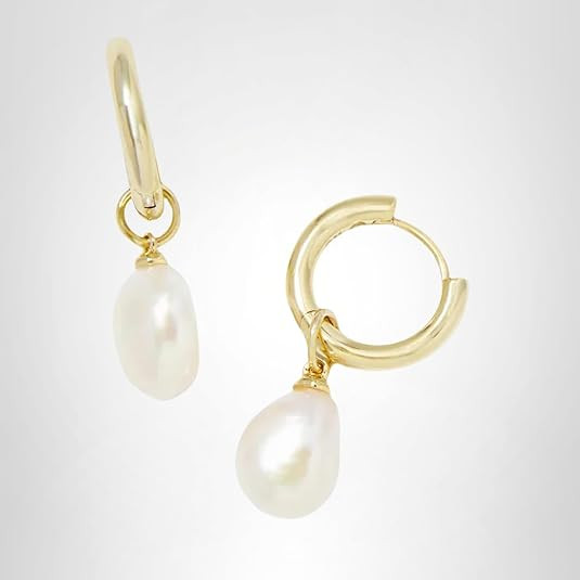 Kendra Scott Willa Pearl Huggie Earrings in White Pearl, Fashion Jewelry for Women | Amazon (US)